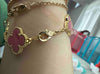 Pink Gold Clover Bracelet