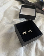 Solid 925 Sterling Silver Bowknot Earrings