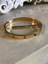 Gold Colour Stone Bangle