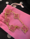 Pink Gold Clover Bracelet