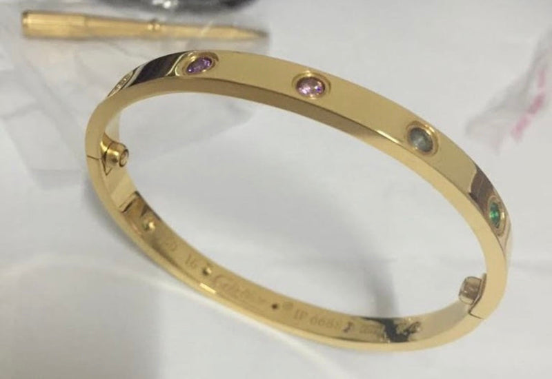 Gold Colour Stone Bangle