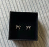 Solid 925 Sterling Silver Bowknot Earrings