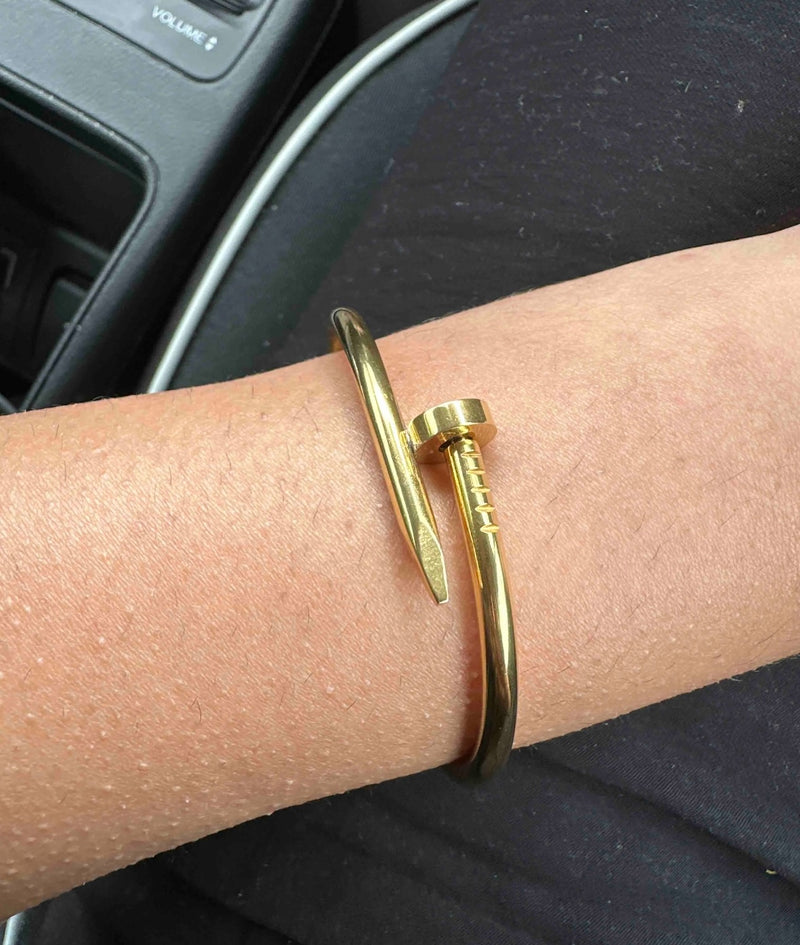 Gold Nail Bracelet