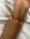 Pink Gold Clover Bracelet