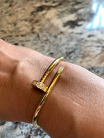 Gold Stones Nail Bracelet