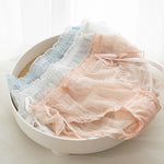 New Japanese Panties Girl Gauze Briefs Princesse Breifs Cotton File Underwear Lovely Print Culotte Douce Seamless Free Shipping
