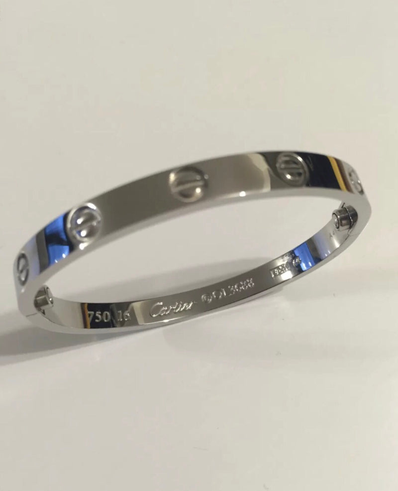 Silver cartier sales love bracelet