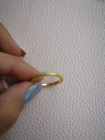 100% 925 Sterling Silver Forever Love Hearts Gold Rings