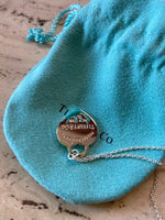 1: 1 sterling silver 925 classic blue splash heart pendant necklace