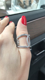 Full Diamond Open Ring