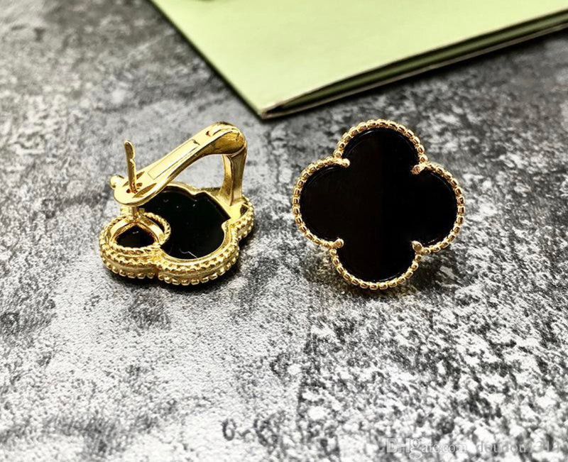Gold and Black  Earrings