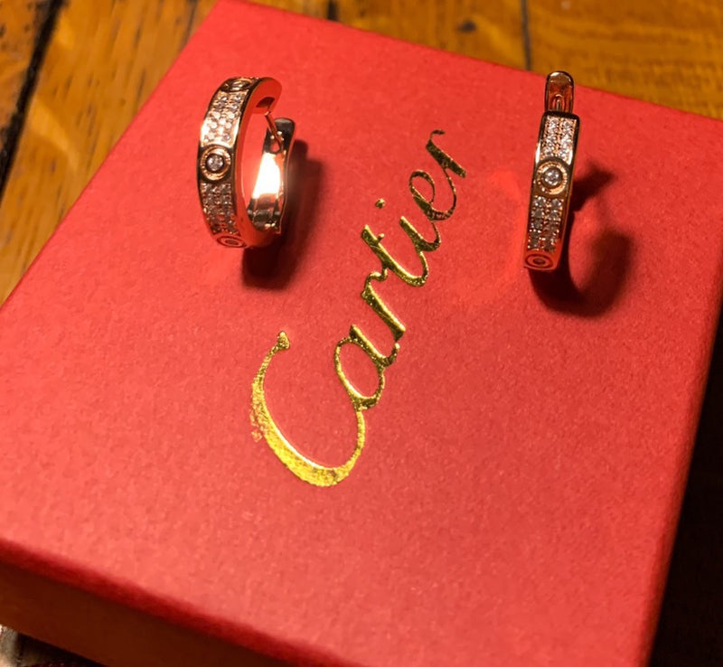 Paved Cartier Earrings