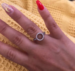 Real 925 Sterling Silver Lucky Circle Finger Rings